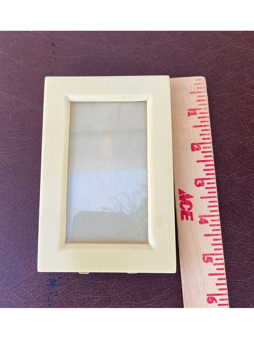 Antique Miniature French Ivory Celluloid Picture Frame - 4.5" x 2.75" CDV Size - Picture 3 of 7